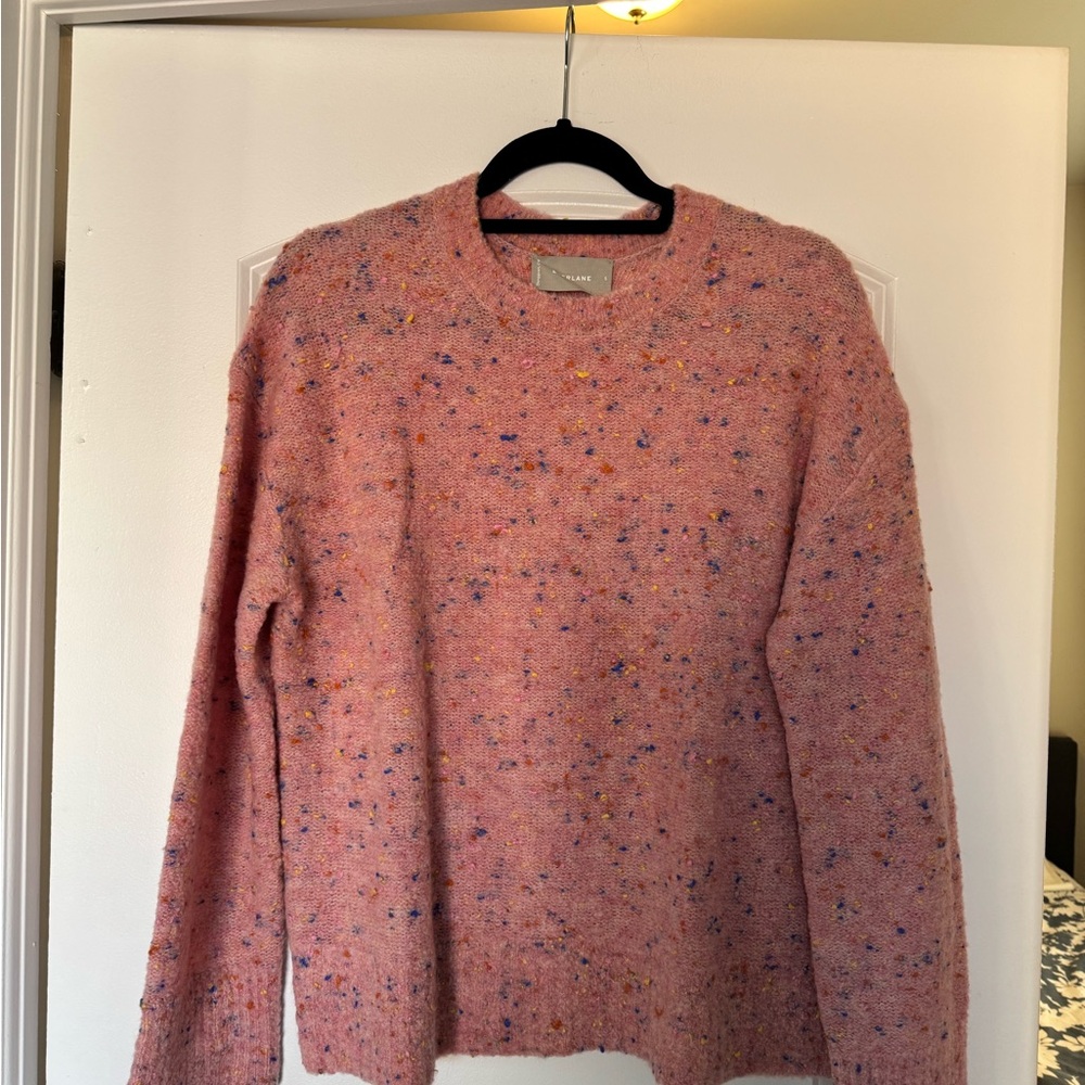 Everlane Pink and Yellow Speckled Sweater